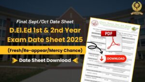D.El.Ed Date Sheet 2025