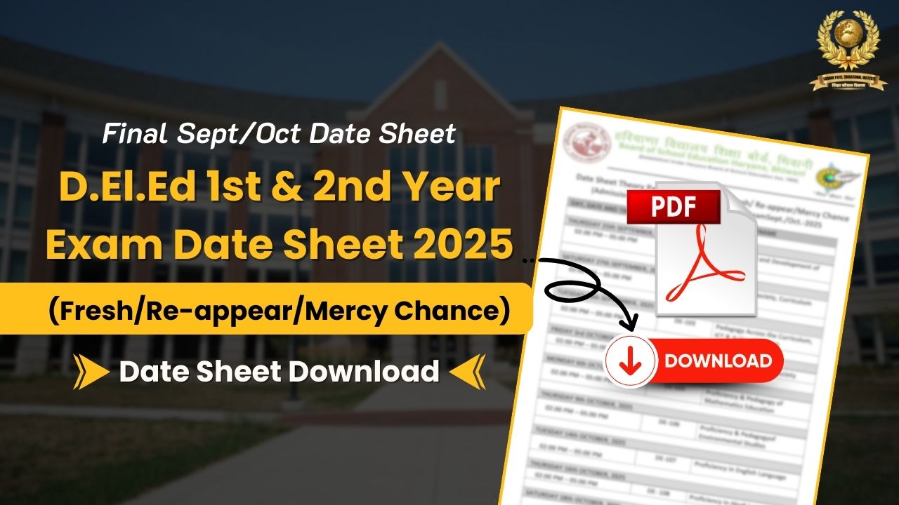 D.El.Ed Date Sheet 2025