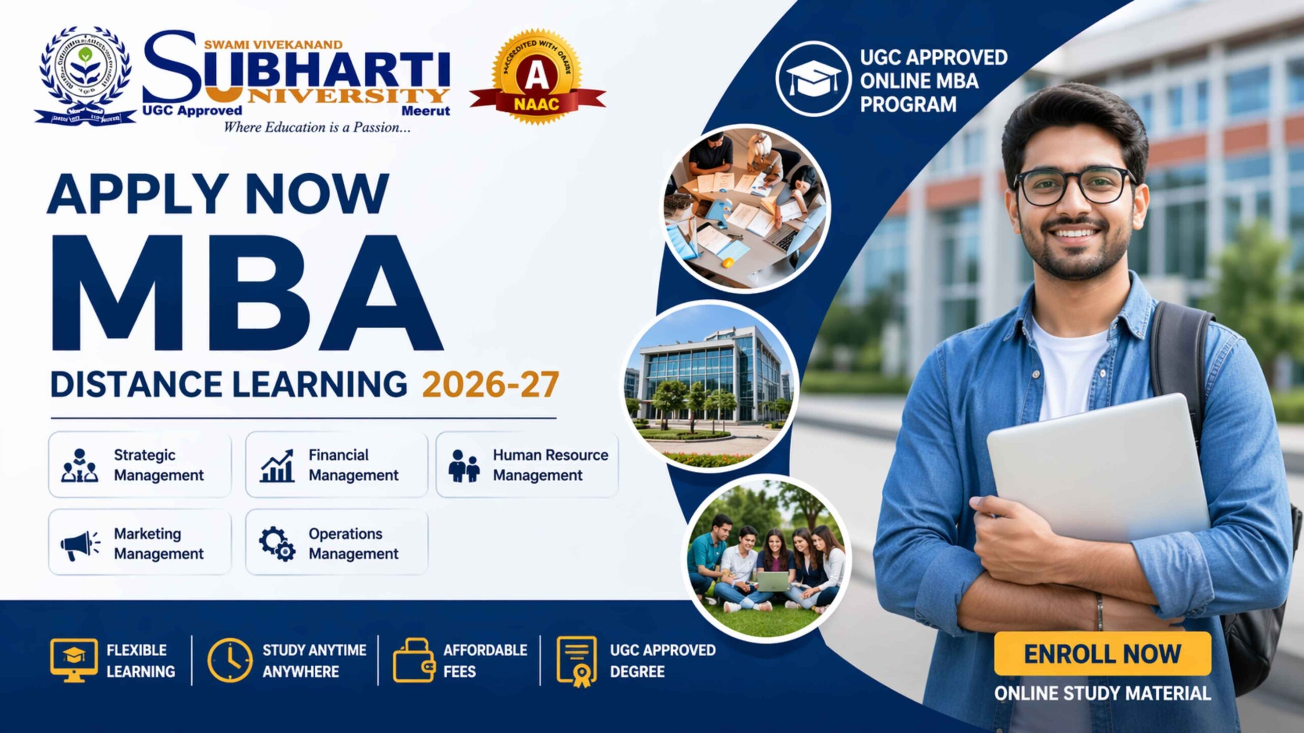 MBA Distance Learning 2026-27 Subharti