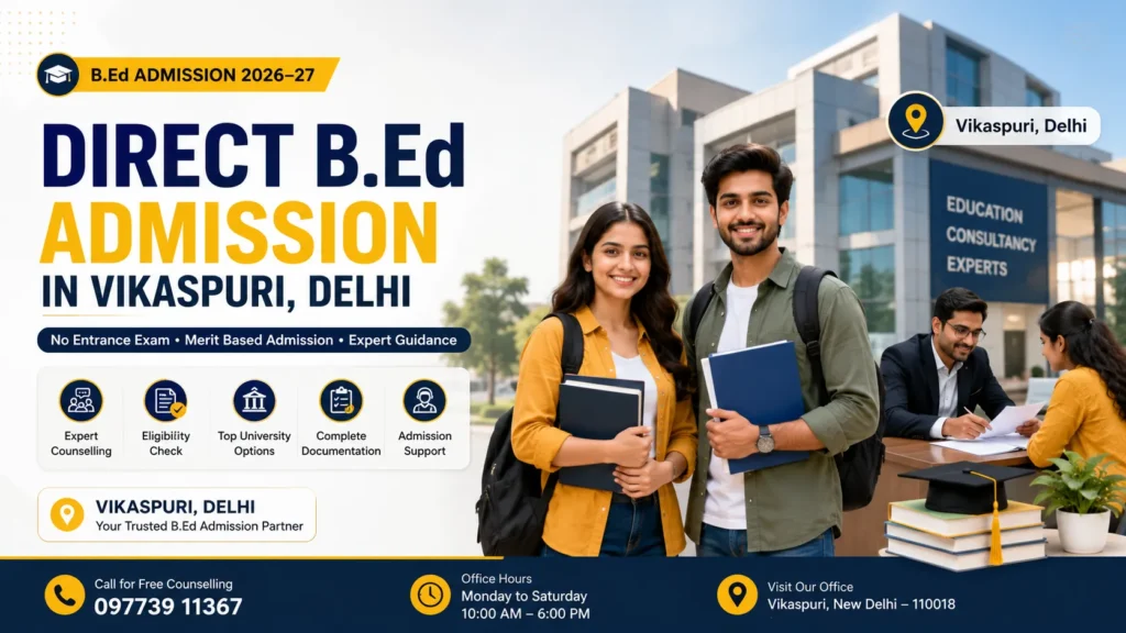B.ed Admission in Vikaspuri Delhi