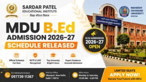 MDU Bed Admission 2026-27