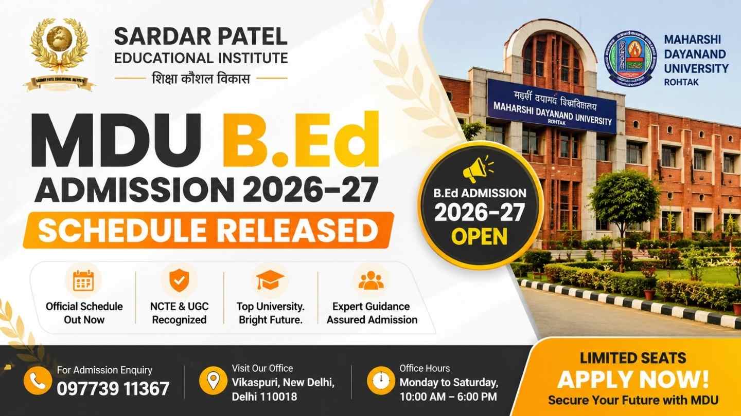 MDU Bed Admission 2026-27