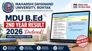 MDU B.Ed Result 2026 Announcement