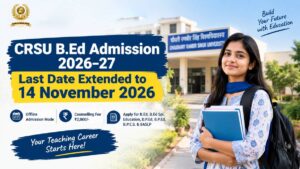 CRSU B.Ed Admission 2026–27